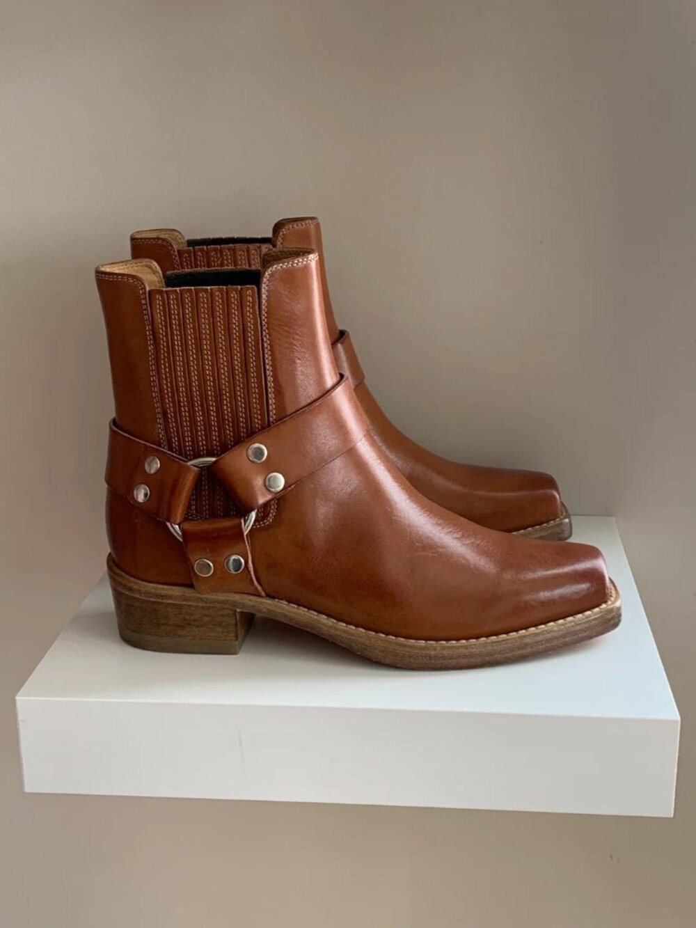 Boot Colour In Re/Done | Shoes | Redone Leather Cavalry Ankle Harness Boots Size 35 ...